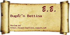 Bugán Bettina névjegykártya