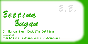 bettina bugan business card